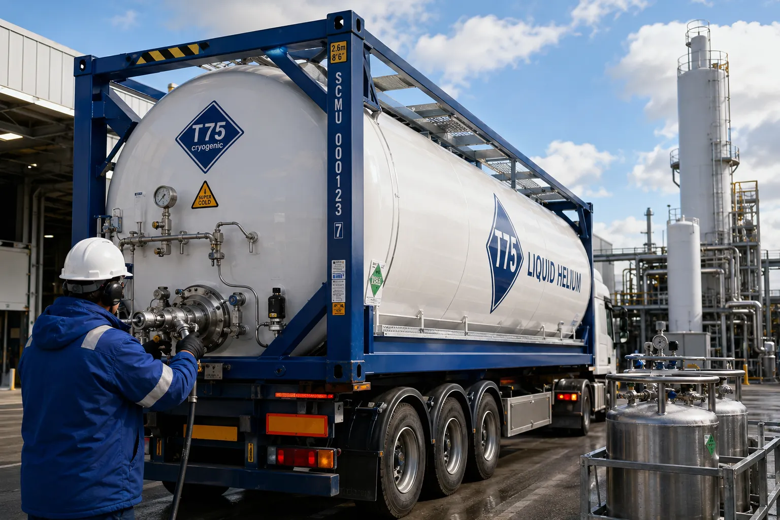 transport d'hélium liquide